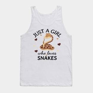 Just a Girl Who Loves snakes Gift Tank Top